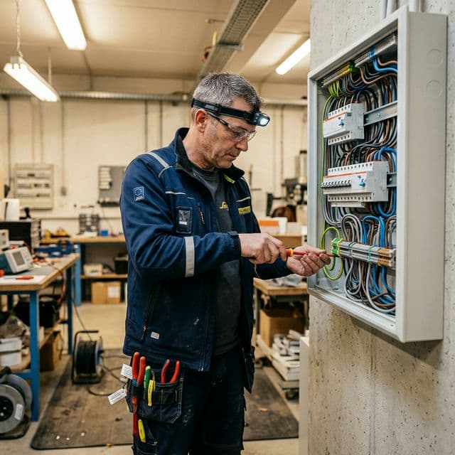 Elektricien in meterkast